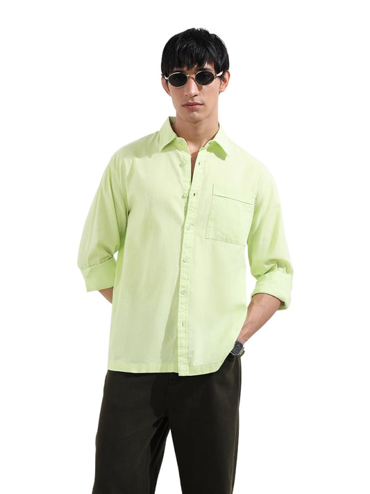 The Indian Garage Co Mens Relaxed Fit Solid Cutaway Collar Long Sleeves Sweater