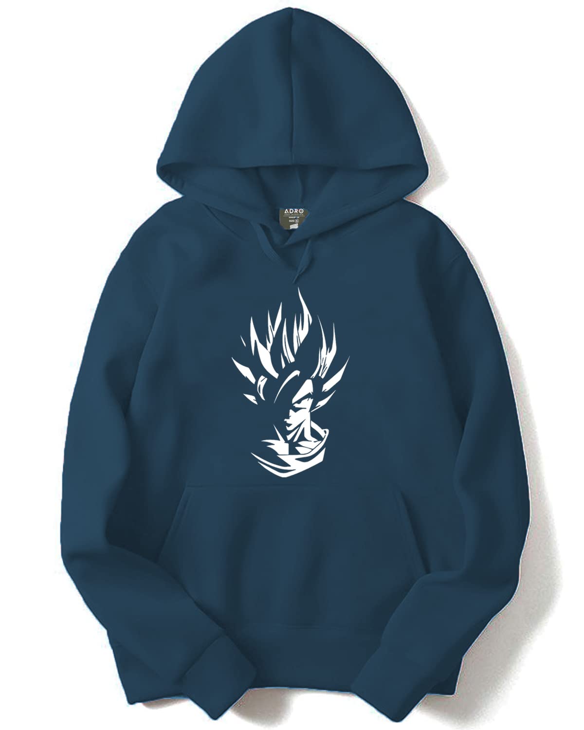 ADRO Men's Cotton Neck Hooded Sweatshirt (H21-M-GOK-SB_Teal)