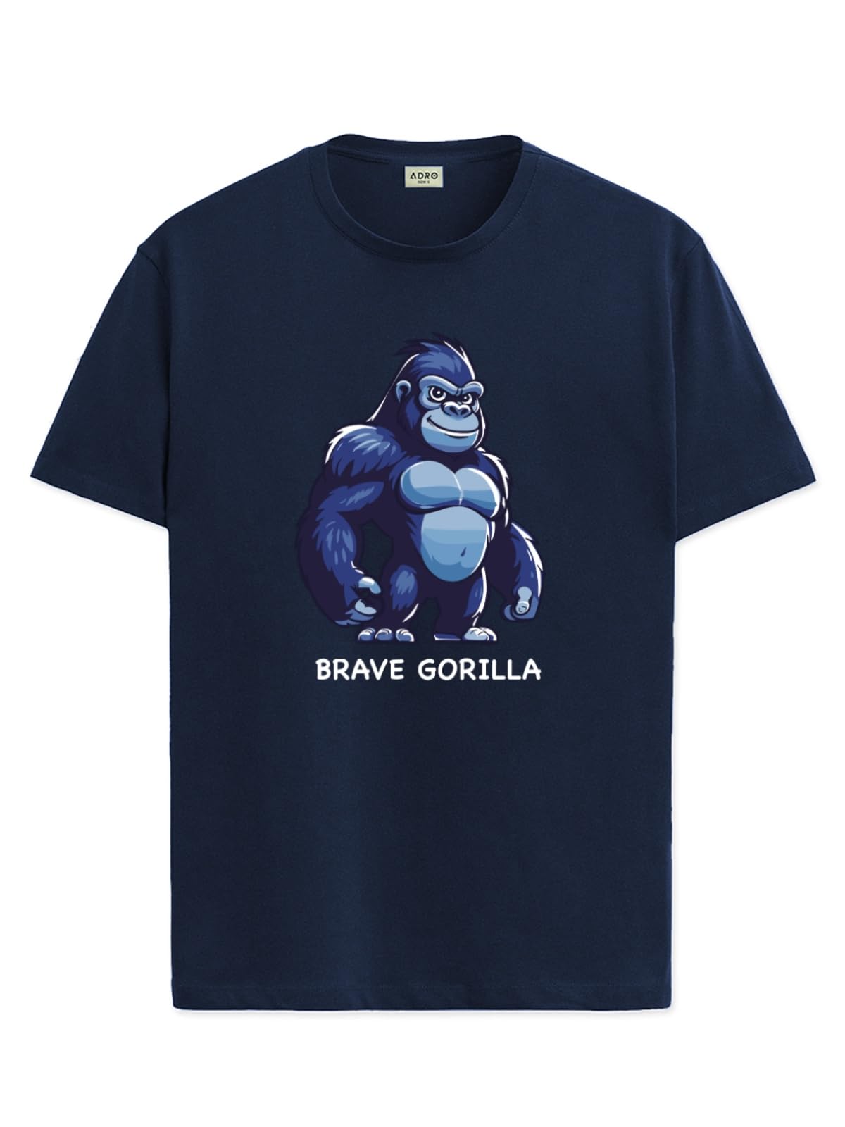 ADRO T Shirts for Boys & Girls || Gorilla Printed T-Shirt || Ages 3-14 || 100% Cotton Round Neck Tshirt for Boys & Girls||KRN-GO