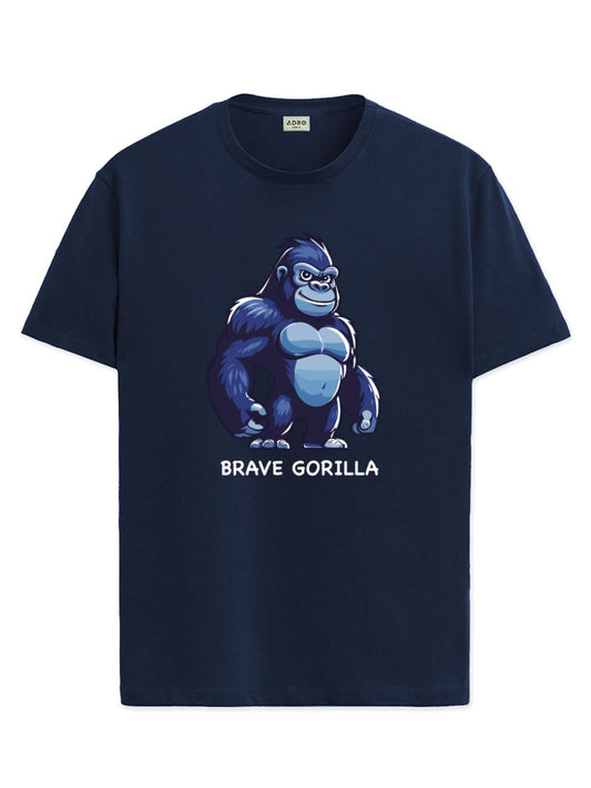 ADRO T Shirts for Boys & Girls || Gorilla Printed T-Shirt || Ages 3-14 || 100% Cotton Round Neck Tshirt for Boys & Girls||KRN-GO