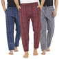 Xyxx MenS Super Combed Cotton Checkered Checkmate Pyjamas [Pack Of 3] Elasticated Waist, Drawstring | Loungewear For Men In Gre