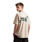 Nobero MenS Graphic Print Oversized Fit T-Shirt (1M-Twrt-C1005-Bs_Unplug-Sand
