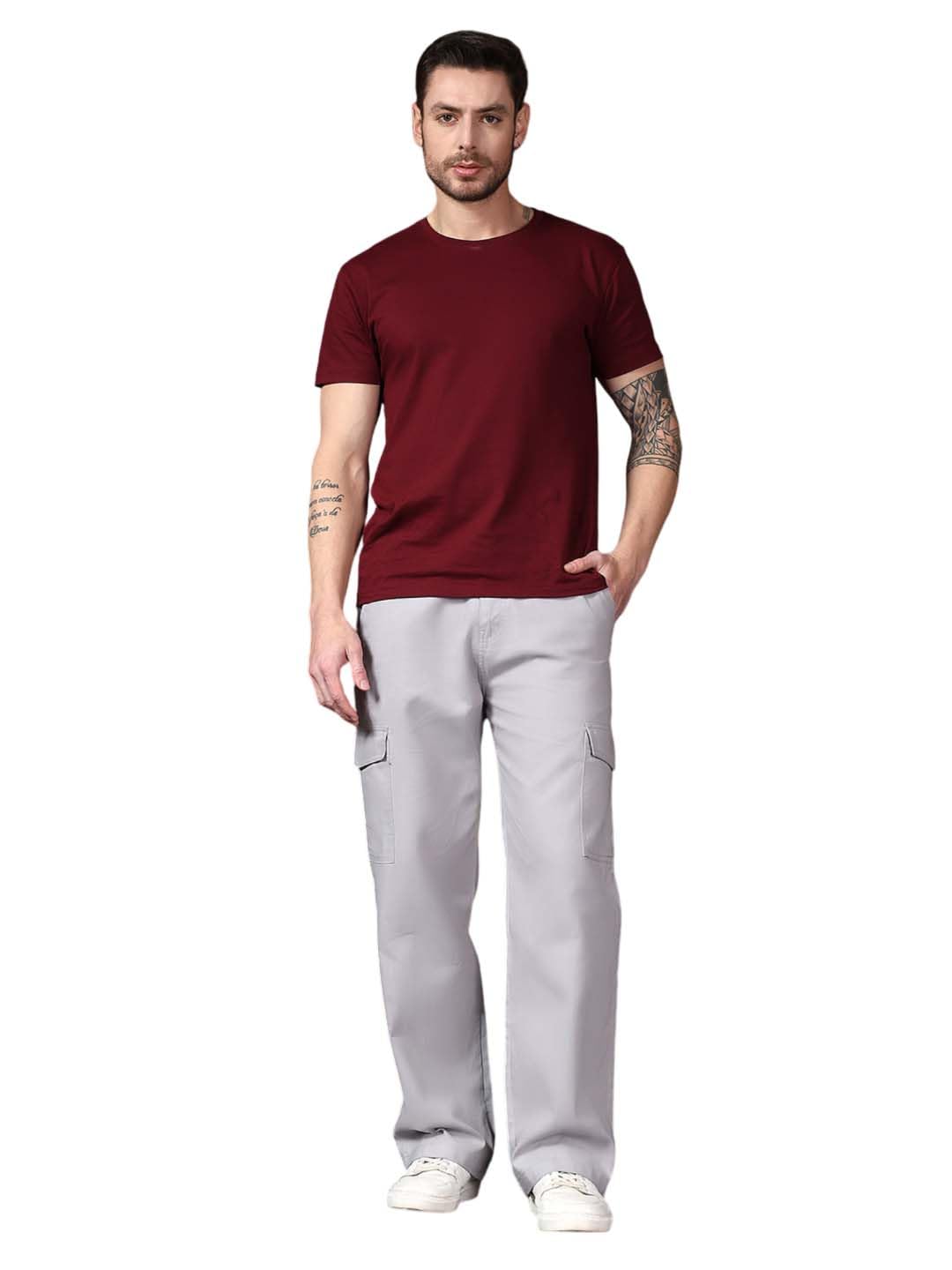 Kotty MenS Cargo Pants | Cotton Cargo Pants For Men | Comfortable & Stylish Cargos(Grey,30)