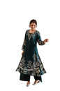 ishin Green Rayon Floral Printed Kurta with Solid Pants