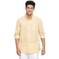 Fabindia Men Cotton Comfort Fit Shirt Mustard_Xl