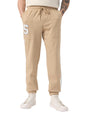 The Souled Store Souled Men and Boys Drawstringed Beige Embroidered Cotton Baggy Fit Joggers