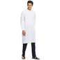 Fabindia Men Collar Cotton Long Kurta Chinese_Xs White