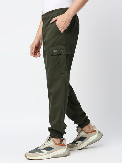Thomas Scott Mens Solid Slim Fit Trouser Green