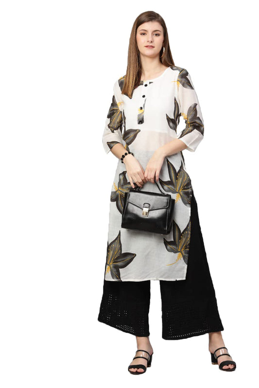 GoSriKi Women Cotton Blend Regular Kurti