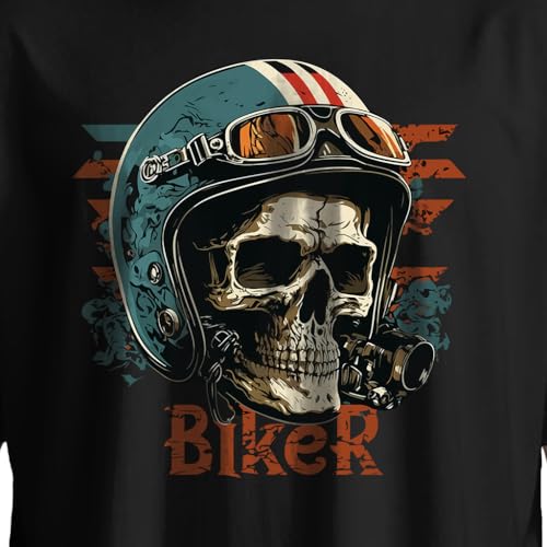 Peppyzone Mens Oversized Fit T-Shirt (OST-Biker 11-15_Black2