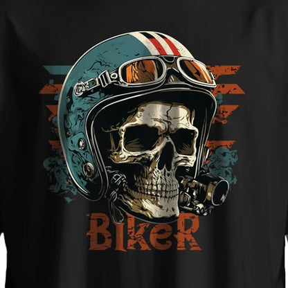 Peppyzone Mens Oversized Fit T-Shirt (OST-Biker 11-15_Black2