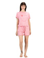 Evolove Shorts And Top Set For Women Girls Ladies Cotton Stylish Night Wear Suit Dress With Pockets Elastic Waist Super Soft Com