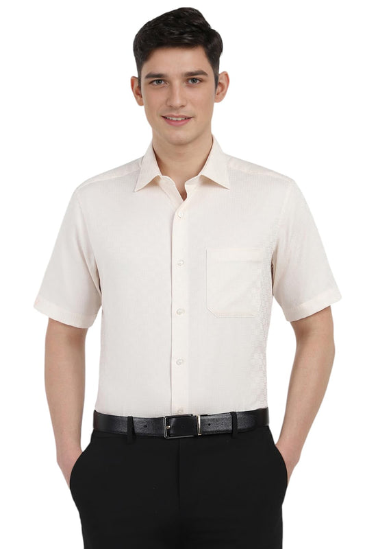 Allen Solly Men Regular Fit Formal Half Sleeve Short Sleeve Shirt