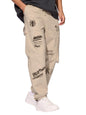 The Souled Store Official Spider-Man: Web-Slinger Men and Boys Elasticated Toggles Leg Closure Beige Printed Cotton Blend Baggy