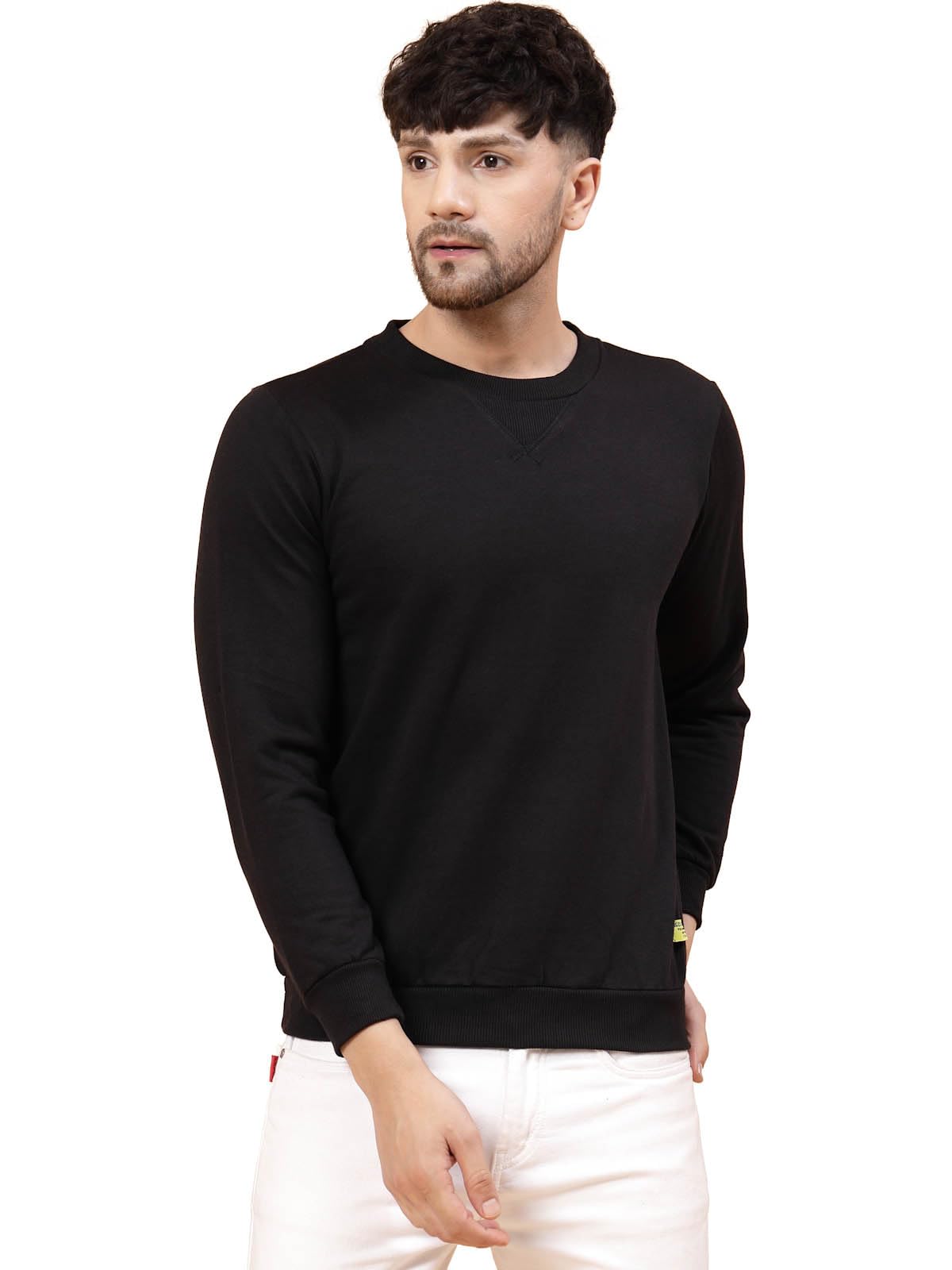 Rigo Cotton Fleece Casual Wear Printed Round Neck Sweatshirt for Men | Full Sleeves Regular Fit Sweatshirt for Men | Pullover Ho