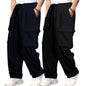 Greciilooks MenS Regular Fit Low Rise Polyester Cargos | Cargo Track Pant | Loose Fit | Regular Trouser (Available In Plus Size