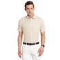 Turtle Men Cotton Linen Beige Prints Slim Fit Formal Shirt