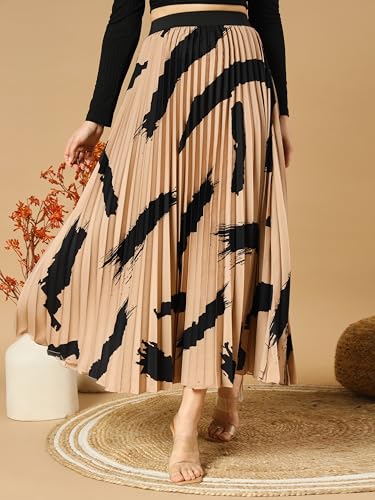 Kzully Polyester Western WomenS Maxi Skirts Cream