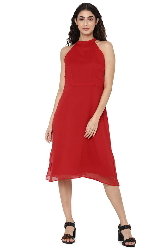 Allen Solly Women Solid Casual Polyester Jumpsuit