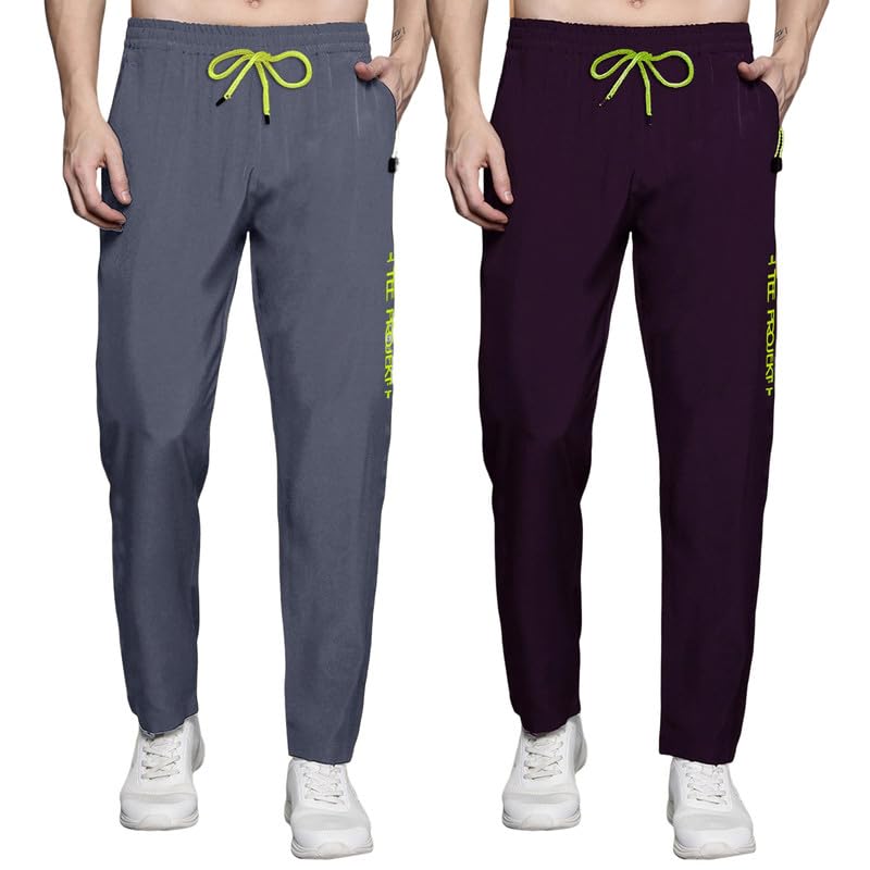 Pinkmint Track Pant for Men ll Soild Track Pant ll Stretchable Regular Fit ll Yoga Wear ll Active wear (Pack of 2)