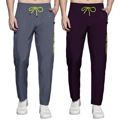 Pinkmint Track Pant for Men ll Soild Track Pant ll Stretchable Regular Fit ll Yoga Wear ll Active wear (Pack of 2)