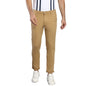 Dennis Lingo Solid Cotton Mens Casual Trouser, Tapered Fit, Mid Rise, Stretchable Ankle Length Chino Trousers Dark Khaki
