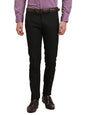 Turtle Men Poly Viscose Stretch Dobby Print Slim Fit Black Formal Trouser