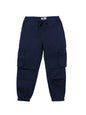 The Souled Store Solids: Estate Blue Boys Drawstringed Cotton Cargo Joggers