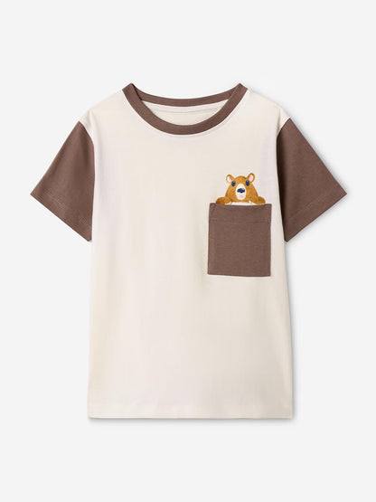 The Souled Store Regular T-Shirt: Mocha Mousse Regular Fit Graphic Printed Half Sleeve Boys Cotton T-Shirts