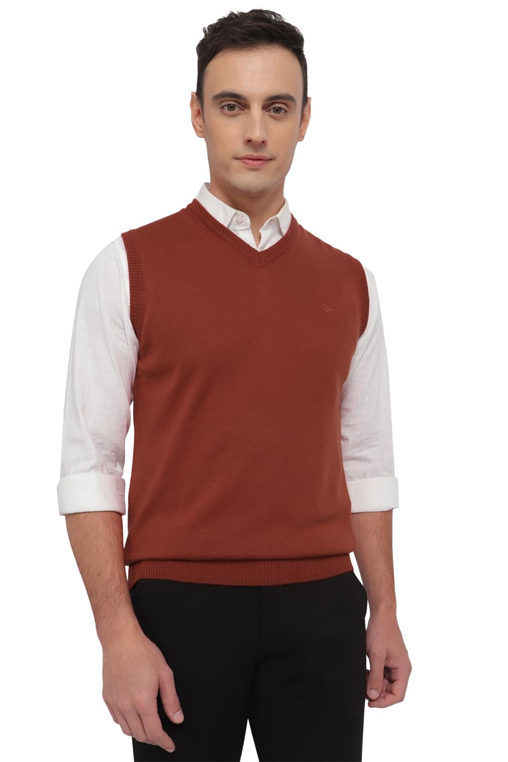 Allen Solly Men Regular Fit Solid Casual Sleeveless Pullover