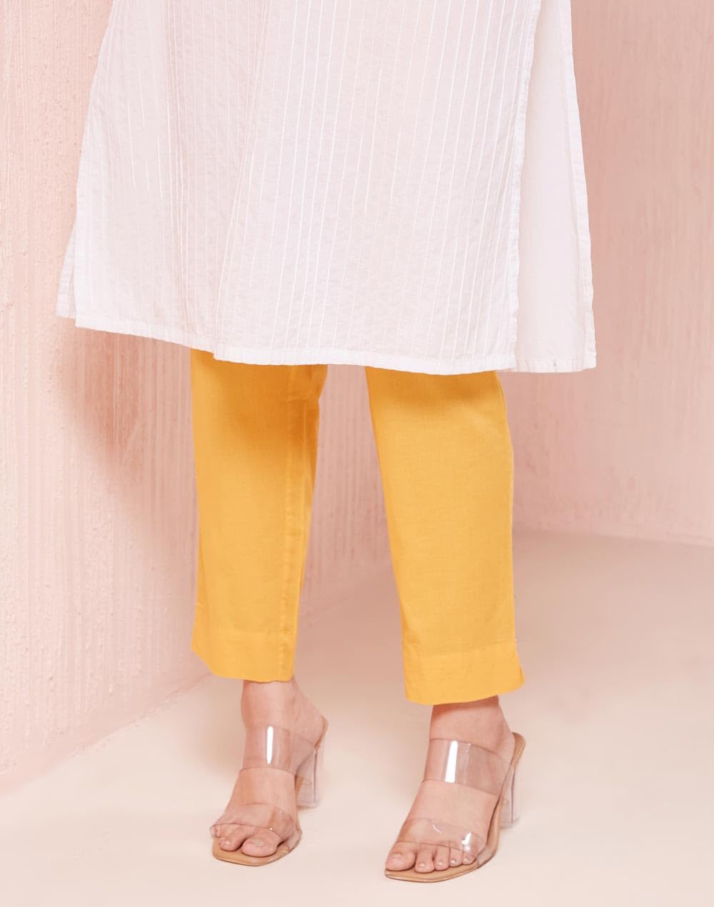 Fabindia WomenS Regular Ethnic Pant (2126407Yellow_Yellow