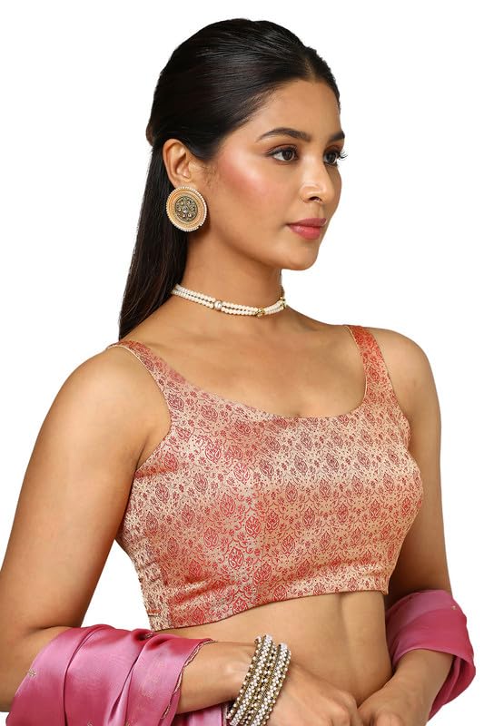 Soch Womens Maroon Tussar Woven Design Blouse