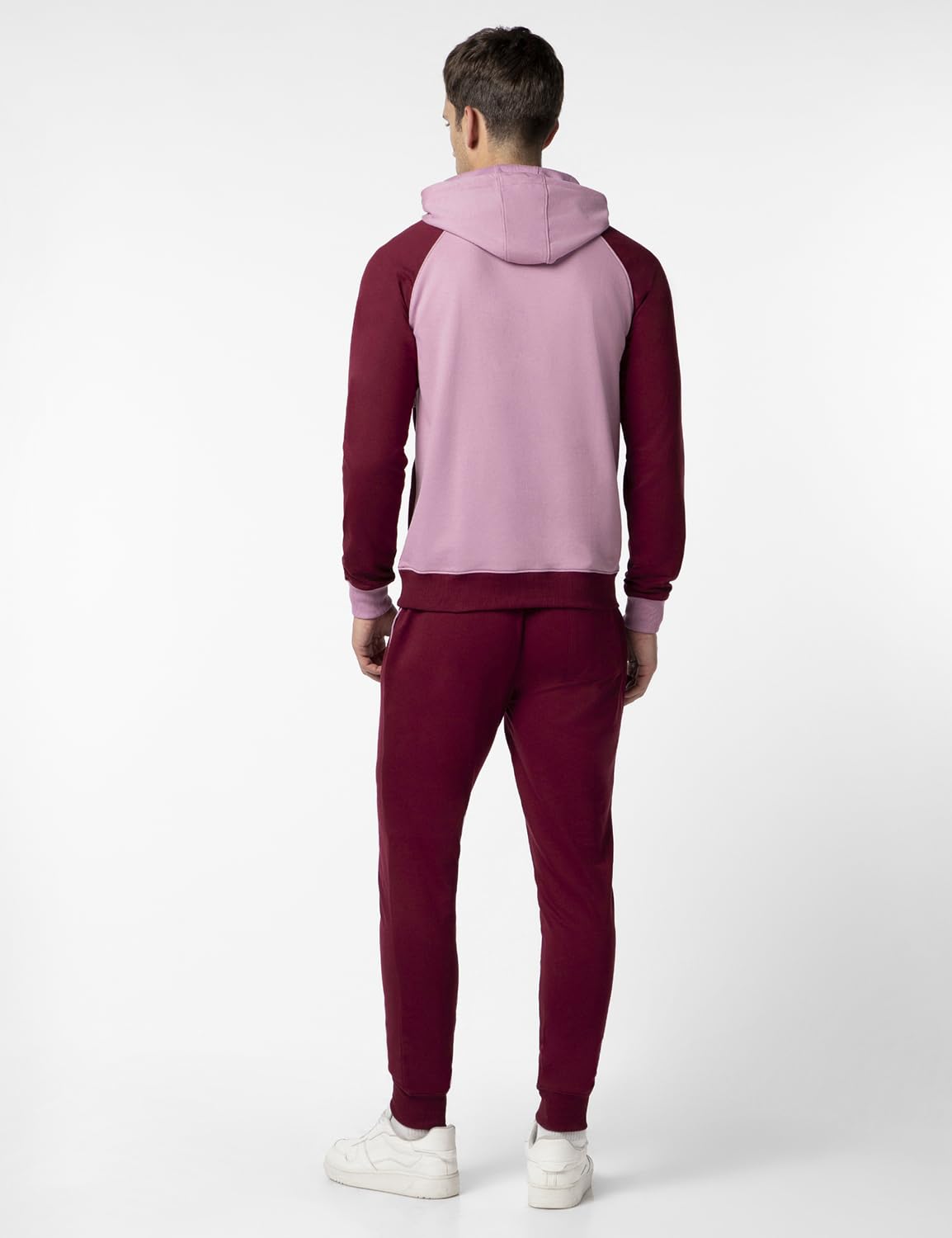 FYLTR Mens Colourblock Hoodie & Jogger Casual Co-ord Set - Raglan Sleeve Detail | Utility Side Pockets | Full Sleeve
