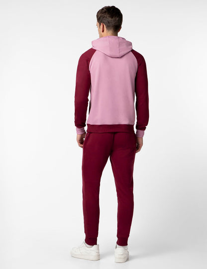 FYLTR Mens Colourblock Hoodie & Jogger Casual Co-ord Set - Raglan Sleeve Detail | Utility Side Pockets | Full Sleeve