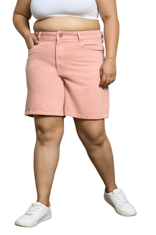 High Star WomenS Regular Shorts (Hswdts2401P_Peach