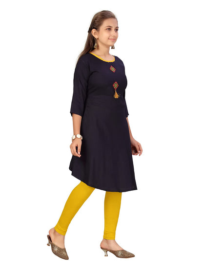 Aarika Girl's Cotton Solid Regular Shirt