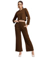 Selvia Womens Co-ords Set|Lycra Crop Top & Trouser Set|Casual Co-ords Set for Women|Two Piece Co-ord Set|Crop Top & Bottom Set(