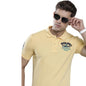 The Indian Garage Co Men Slim Fit Placement Embroidery Polo Collar Tshirt