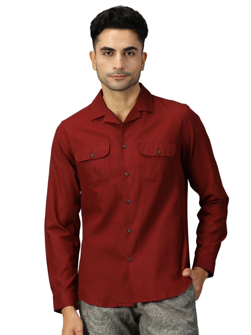 Thomas Scott Double Pocket Regular Fit Long Sleeve Casual Tshirt for Mens
