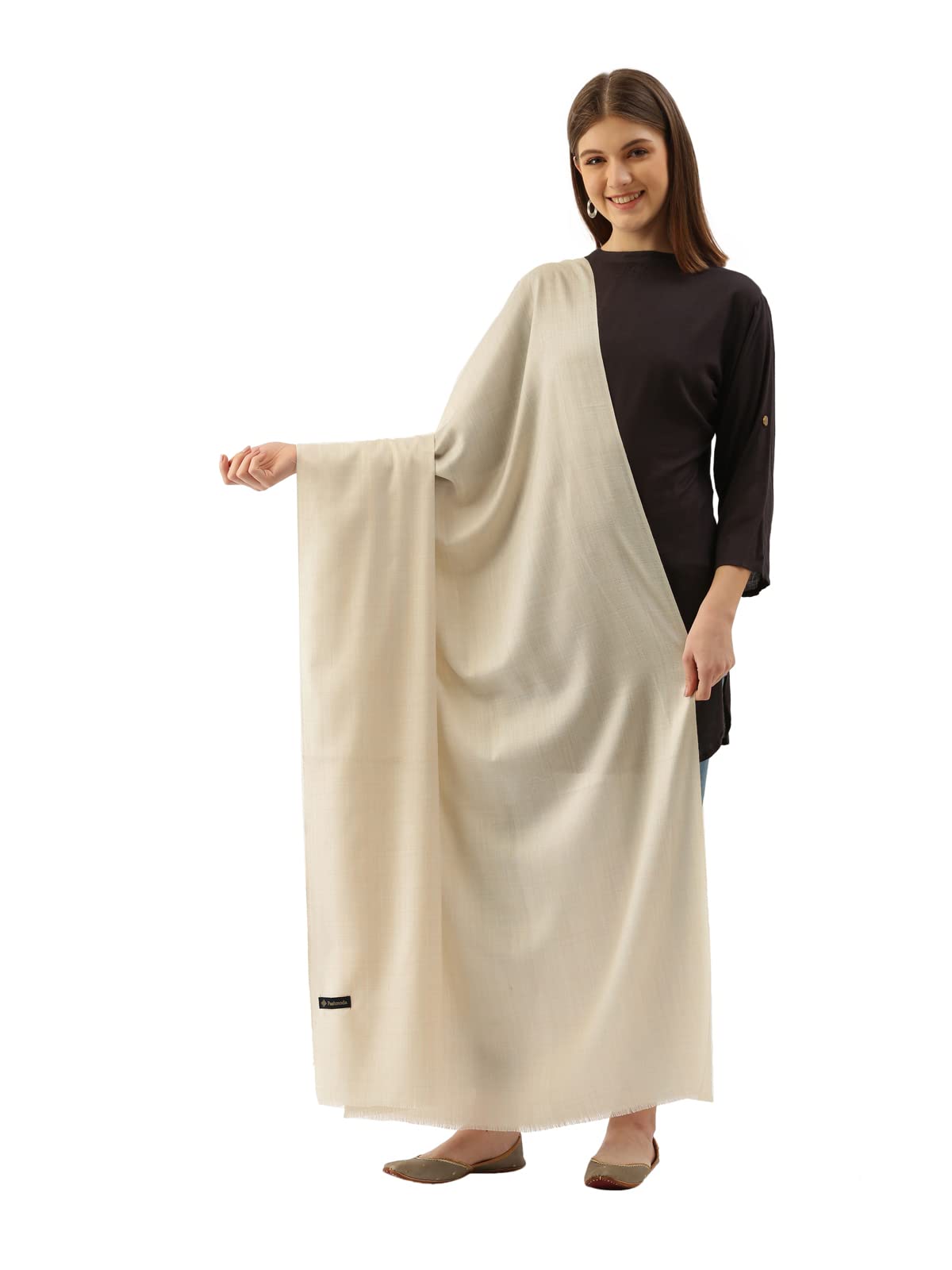 Pashmoda Women Dastaan Solid Shawl (Size : 101X203 CM)