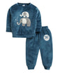 Bumzee Boys Velvet Regular Fit Winter Set Teal Blue - 18-24 Months (Peb10718E-Tel)
