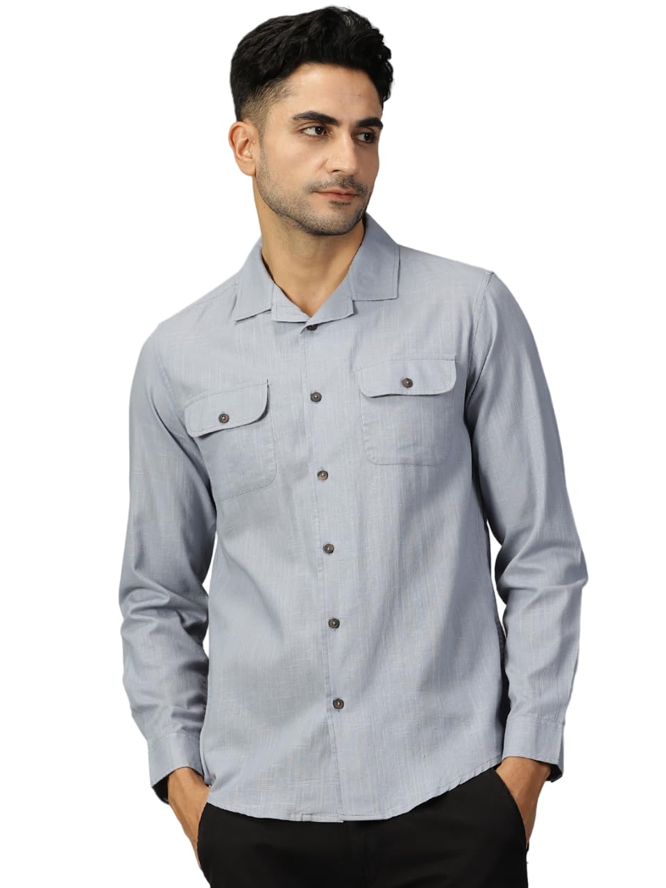 Thomas Scott Double Pocket Regular Fit Long Sleeve Casual Tshirt for Mens