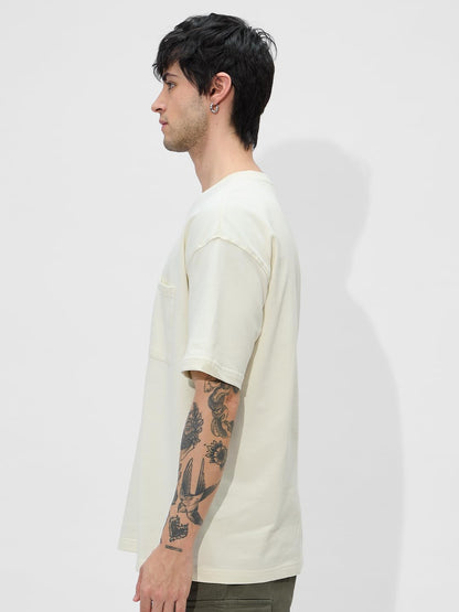 The Souled Store Looney Tunes: Bugs Ball Men and Boys Short Sleeves Round Neck White Graphic Printed Cotton Oversized T-Shirts