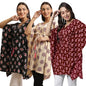 Tee Projekt Combo Crepe Kimino Sleeves Women's Printed Kaftan Dress ll Kaftan Beachwear, Resort Cover Up (Pack of 3)