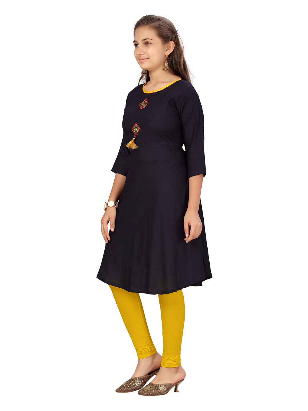 Aarika Girl's Cotton Solid Regular Shirt
