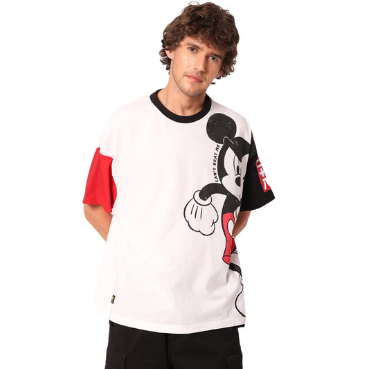 Bewakoof Unisex Disney All Over Print Multicolor Short Sleeve Roundneck T-Shirt - Small
