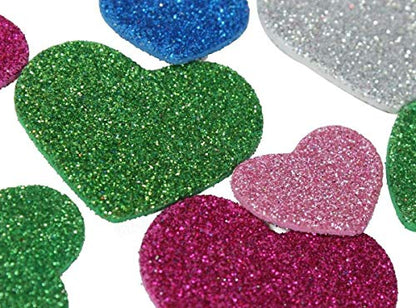 ECLET Glitter Foam Mixed Shaped Self Adhesive Stickers for Kids, Multicolor, Pack of 50, Model: Eclet MIXsticker