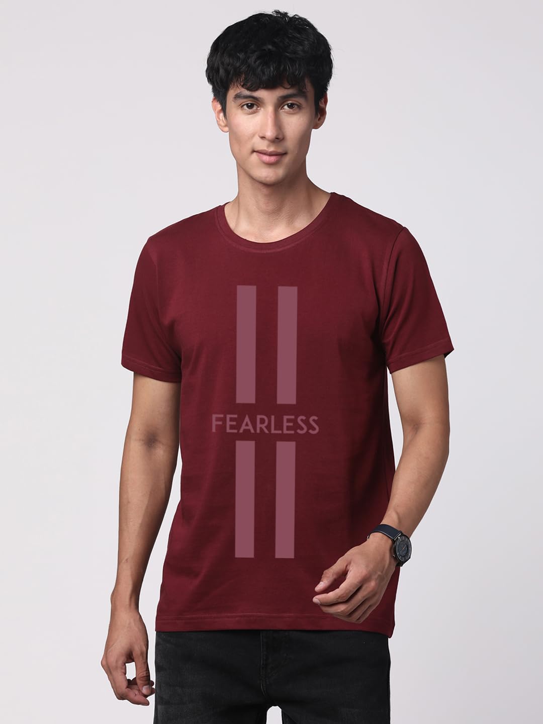 ADRO Mens Fearless Printed Cotton T-Shirt_RN24-L2-FRLS-MR