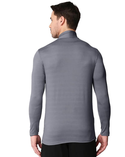 Eyebogler Men High Neck Solid Full Sleeve Regular Fit T-Shirt