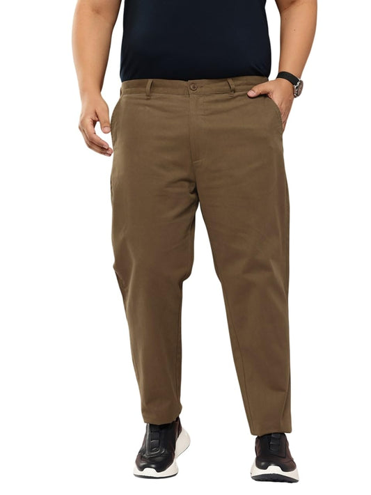 Thomas Scott Mens | Regular Fit | 100% Cotton | Soft Breathable | Chino | Trouser Pants for Men (Plus Size) (TSB095_DarkKhaki_4